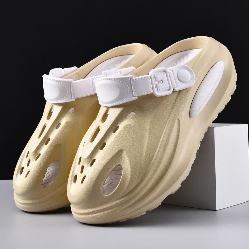 Hole Shoes Men's Fashion Summer Wear Non-slip Thick-soled Beach Slippers Sports Sandals New