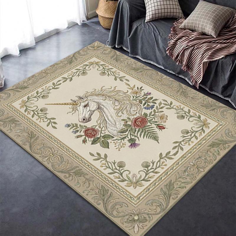 2025 New Unicorn Animal Carpet Rug for Living Room Bedroom Home Sofa Decoration,Kids play Non-slip Floor Mat136