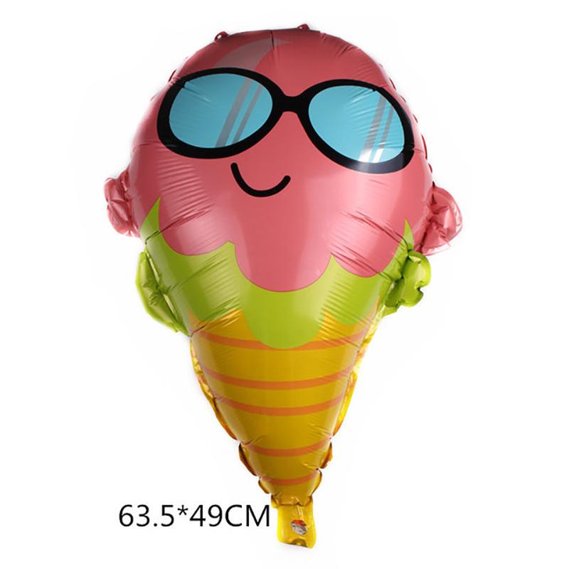 Ice Cream Birthday Party Decoration Kids Toy Baby Shower Disposable Tableware Paper Plates Cups Balloons Flag Party Supplies