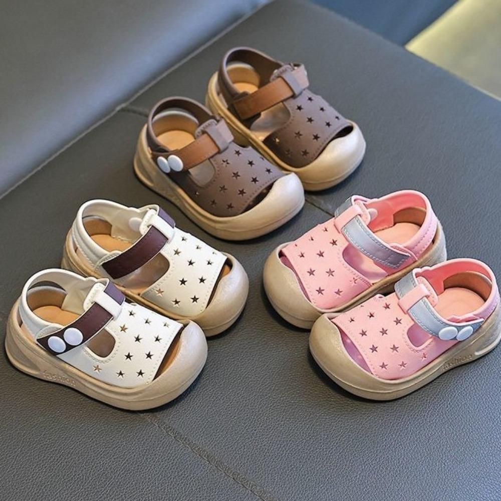 1pair with Straps Baby Toddler Shoes Closed Toe Children's Shoes  Toddlers