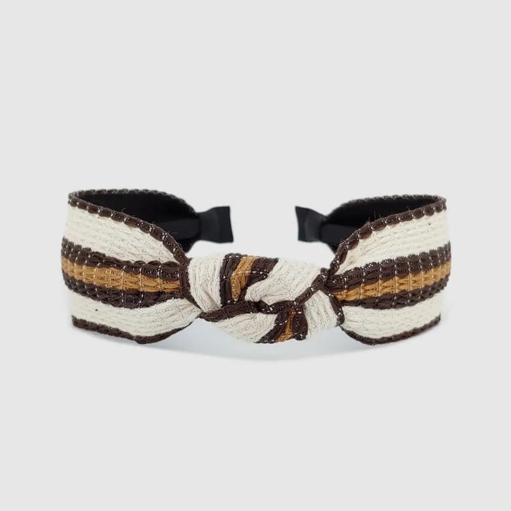 Lara Stripe New Hairband Brown LALAH527 3306305 brown