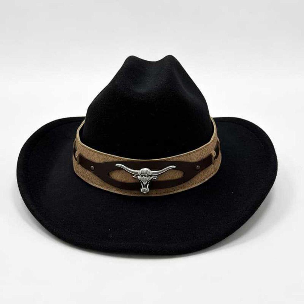 Bull Skull Fedora Hat Dress Up Jazz Top Hat Classic Western Cowboy Hat Disco Party