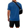 Camiseta de Recuperación Post-Cirugía para Hombres Cierre Completo de Broches Manga Corta Diseño Desgarrable Ropa Adaptable para Cuidado Médico
