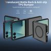 Cross-border Suitable for Samsung ZFlip8 Up and Down Folding Screen Mobile Phone Skin Feeling Zflip7 Magnetic Suction Universal Case with Rotating