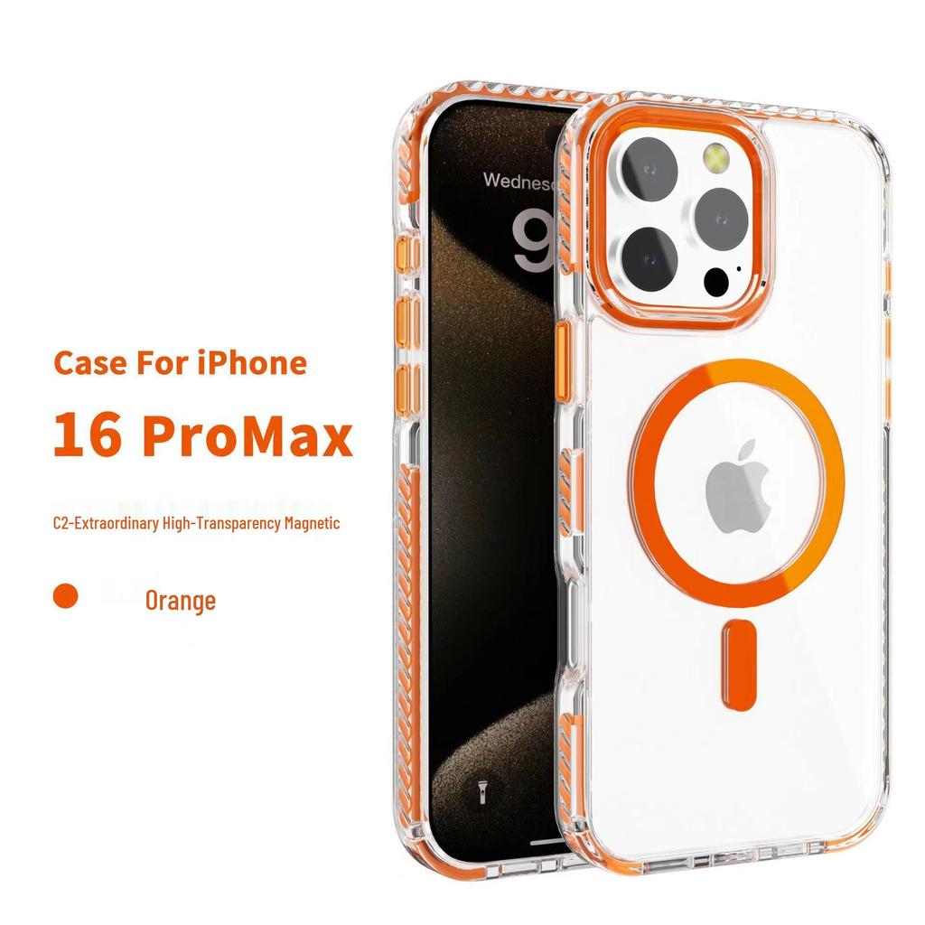 Dual-Tone Magnetic Case for iPhone 17 Pro Max and Apple 16 Plus Clear Shield