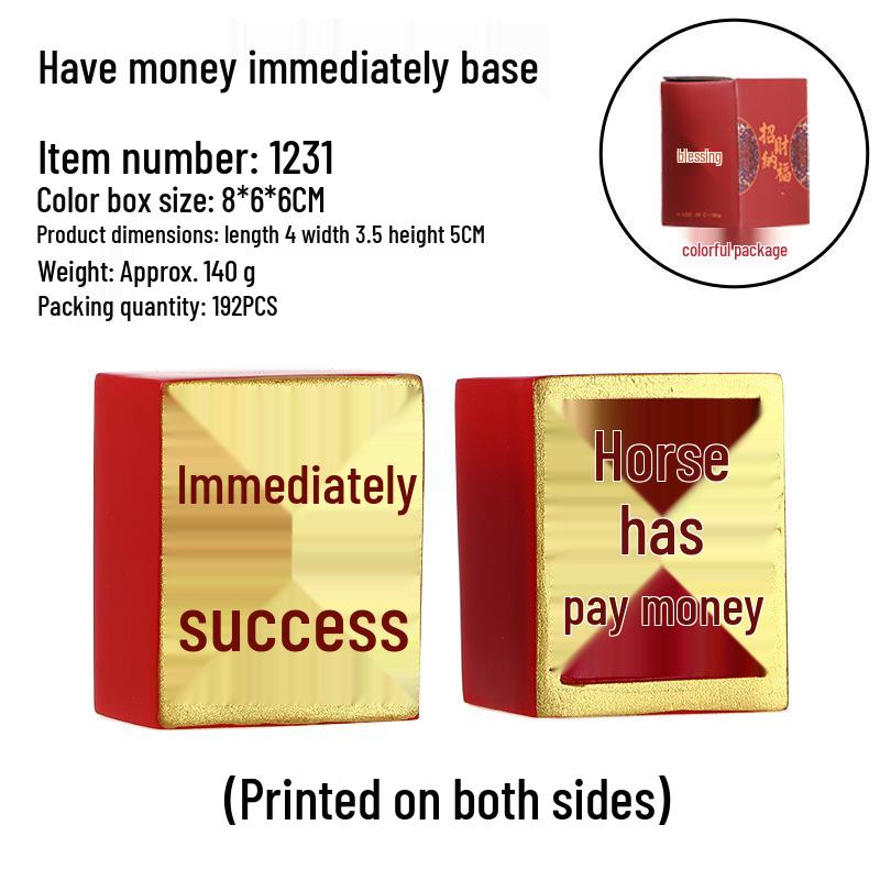 2026 Zodiac Horse Figurine: Get Rich New Year Ornament for Home or Office Display