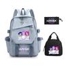 Demon Hunters KPop Demon Hunters Student School Bag Three-piece School Bag Zipper Pencil Case