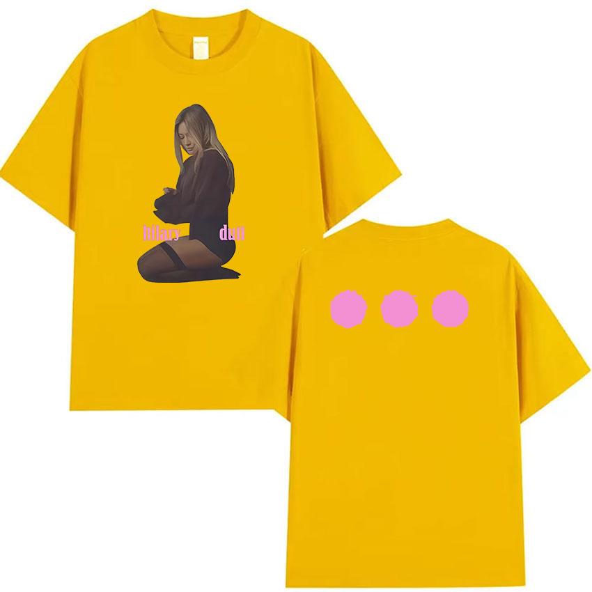 Hilary Duff Tour 2026 Merchandise T-shirt Unisex Dames Harajuku Kleding Esthetische Tops T-shirts Casual 100% Katoen Korte Mouw T-shirt