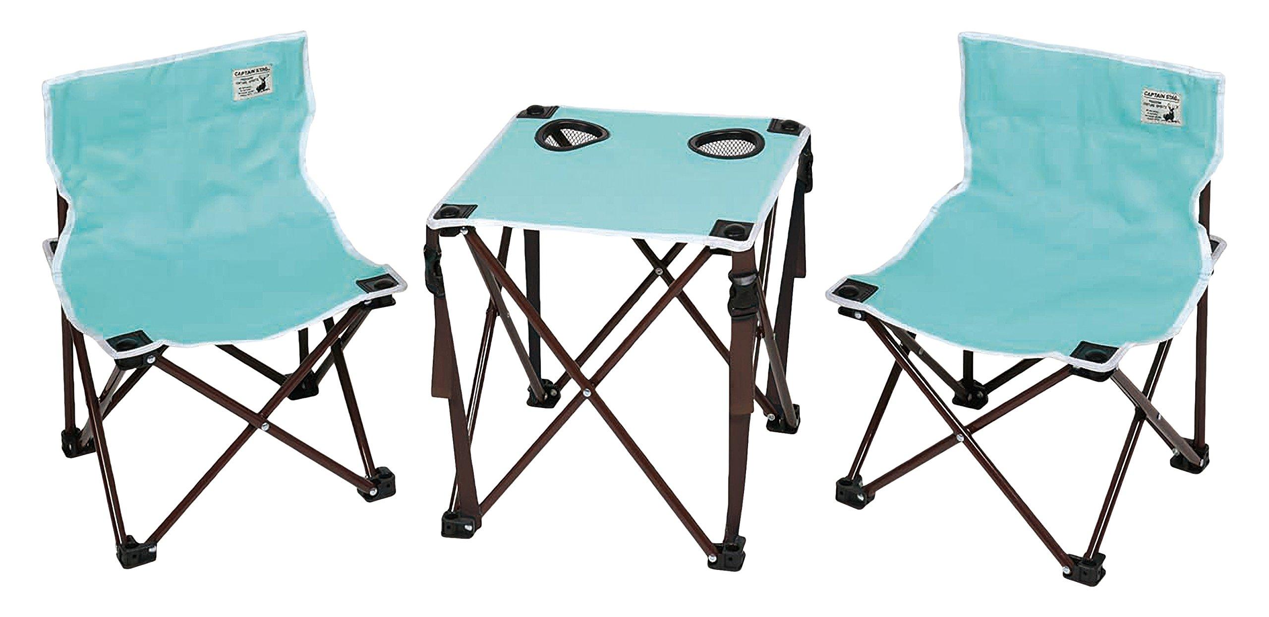 

Капитан Олень (КАПИТАН ОЛЕНЬ) Компактный набор стол и стул для улицы, мятно-зеленый, CS Charmant UC-14