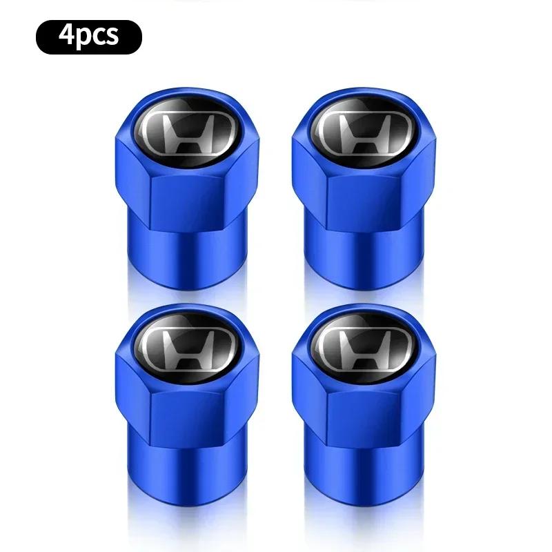 4Pcs Metal Car Wheel Tire Air Valve Caps Stem Covers for Honda Civic Accord Fit City Vezel CRV Odyssey Jazz Prelude Insight ajw256