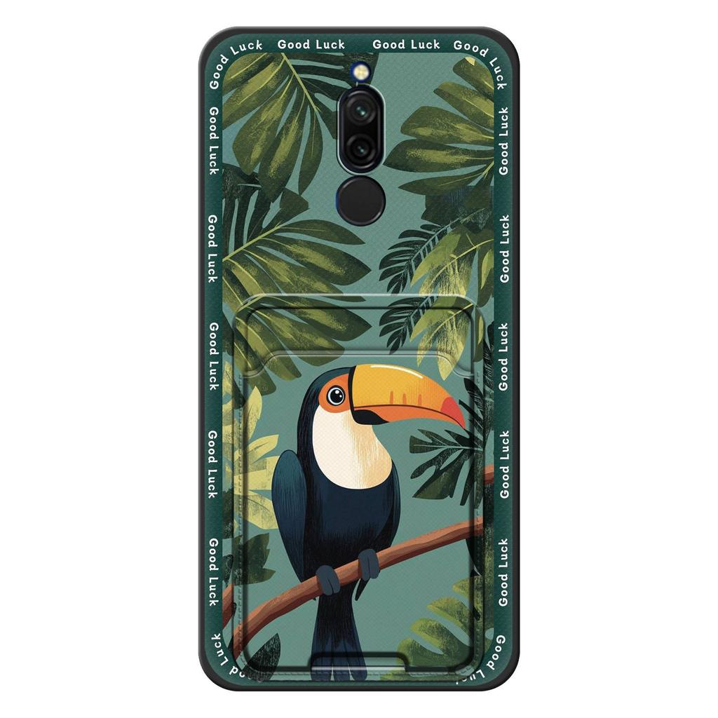 Silicone Soft Case Phone Case For Xiaomi Redmi 8 Full Wrap Fashion Design Card Slot Cover Back Cover Anti-knock TPU Cute