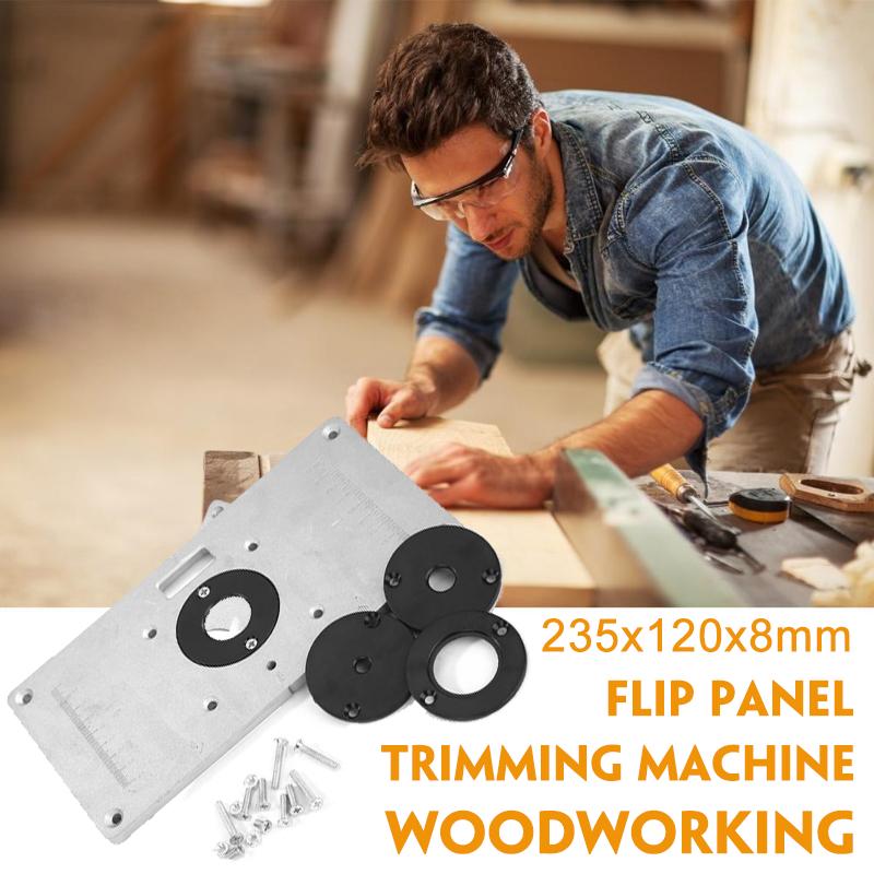 Buy Router Table Plate 700C Aluminum Router Table Insert Plate 4 Rings