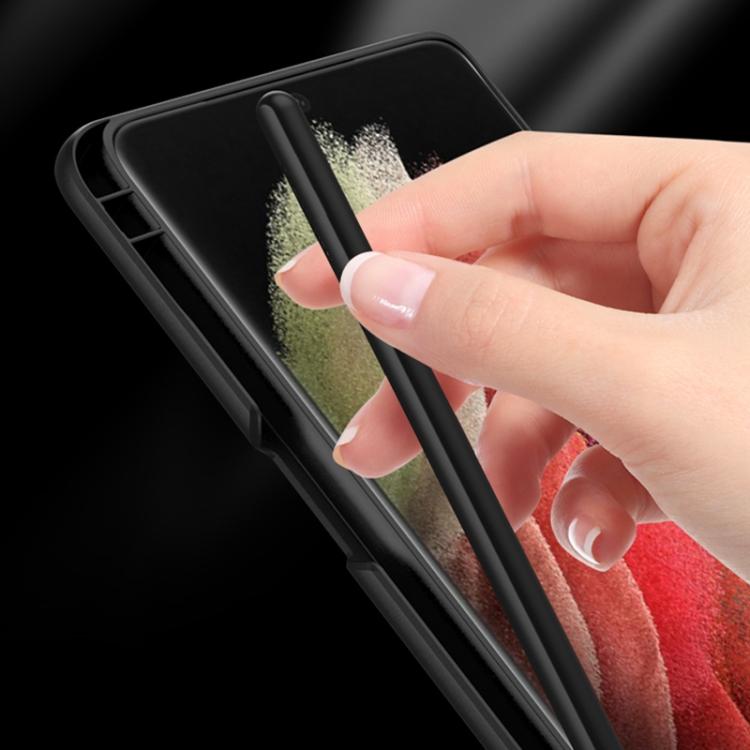 Dla Samsunga Galaxy S21 Ultra 5G GKK Ultracienkie Wstrząsoodporne Etui na Telefon z Uchwytem i Miejscami na Długopisy i Rysik