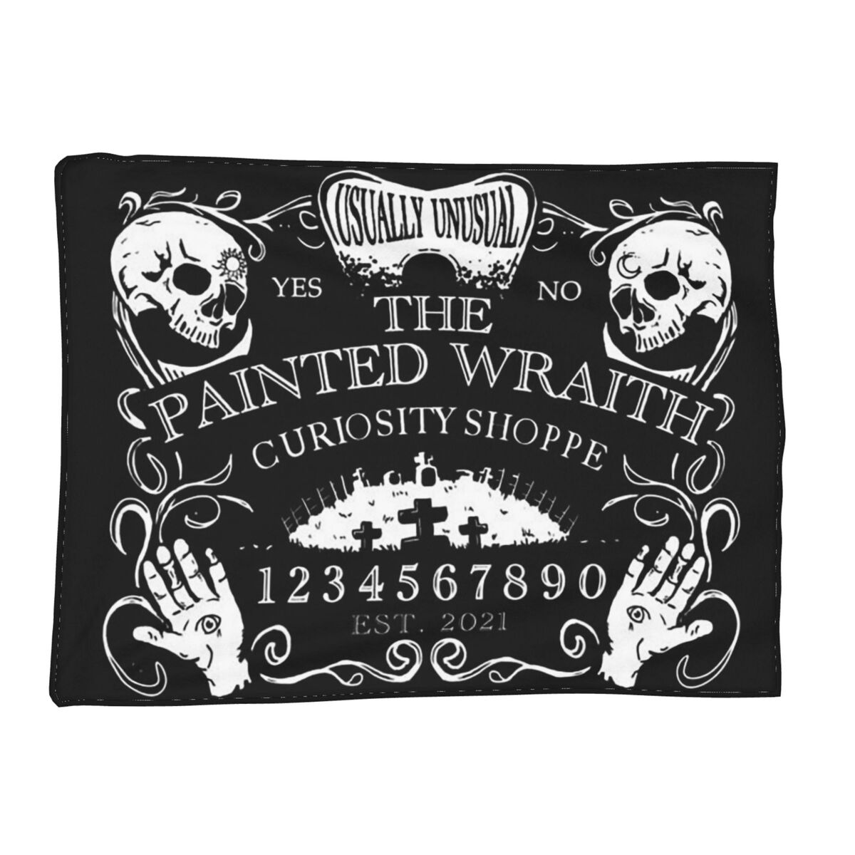 Ouija Board Bat Black Blanket Soft Warm Flannel Throw Blanket Bedding for Bed Living room Picnic Travel Home Couch 80x120cm