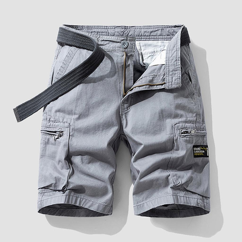 Men's Cargo Shorts, Outdoor Casual Work Shorts, Retro Loose  Cargo Shorts With Multi-pocket And Zipper