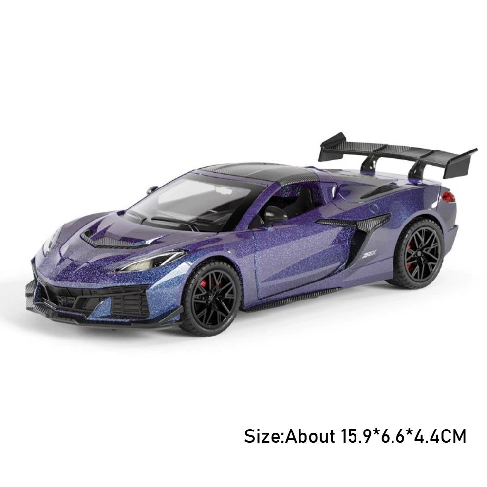 1:32 Scale C8 ZR1X C2 Model Toy Car Metal Diecast Doors Opened Supercar Rear Wheel Pull Back Models Toys Exquisite Gifts