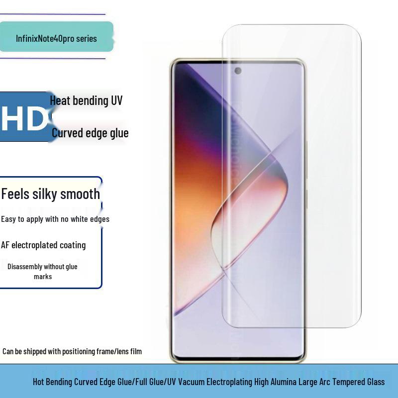 Infinix Note40 Pro+ Curved Tempered Glass Screen Protector with UV Edge Privacy Film