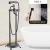 Brass Bathroom Faucet Bathtub Faucets 360 Rotation Floor Stand Faucets Telephone Type Hand Shower Antique Bath Shower Set