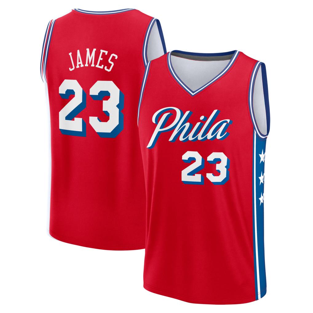 2026 Philadelphia James Basketballtrikot für Herren und Damen Sommer-Sportwesten Atmungsaktiv Schnelltrocknend Streetwear Kleidung 5XL