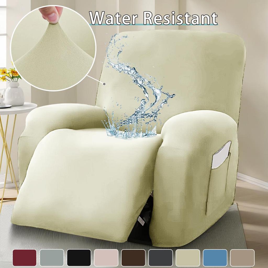 Elastic Waterproof Milk Silk Recliner Sofa Cover - Universal Fit