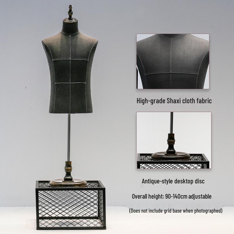 Luxury Sand-Washed Fabric Men's Tuxedo Display Mannequin Stand