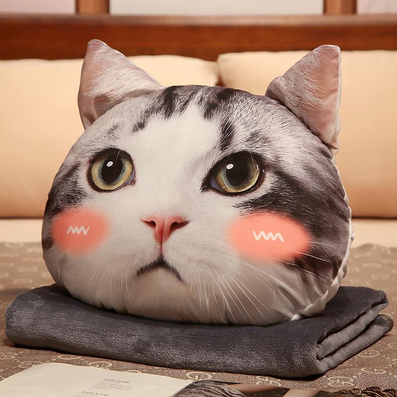 Cartoon Animal Shiba Inu Throw Pillow Blanket Plush Toy Cat Toy Home Sofa Pillow Cushion Doll