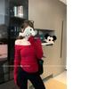 Casual Off shoulder Rib Knit Sweater Pull Women Long sleeve Top Basic Tees White Slim Pullovers Lady Sexy One Shoulder New