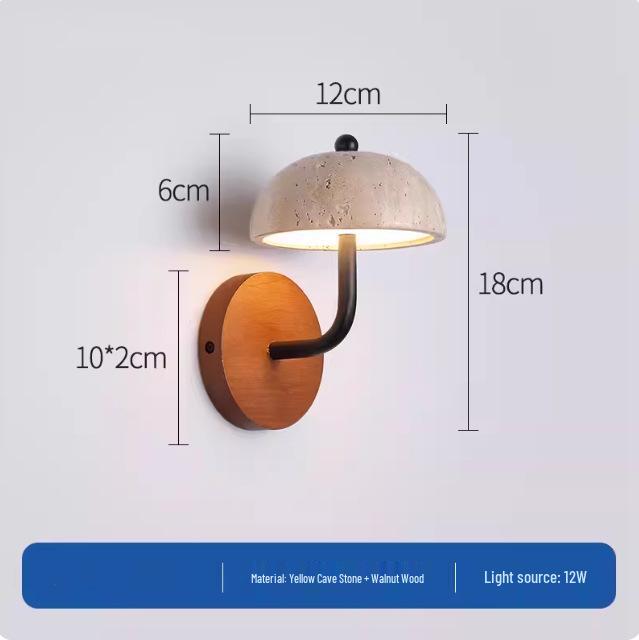 Wabi-Sabi Mid-Century Cream Wall Lamp for Bedroom or Living Room