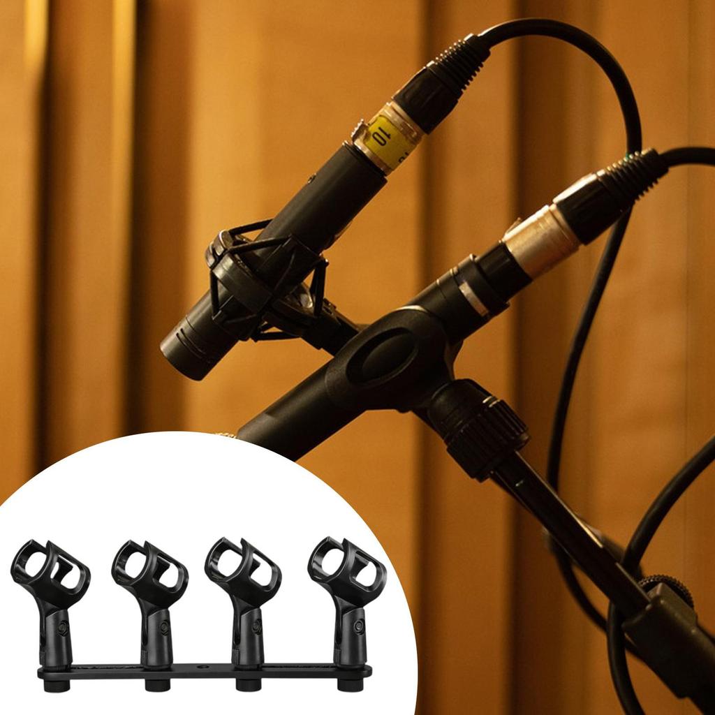 Bar Holder Mic Mount Compact Sturdy Heavy Duty Stereo Array Spacing