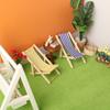 Multicolors Foldable Beach Chair Model Wooden Summer Vacation Beach Chair  For OB11 Doll