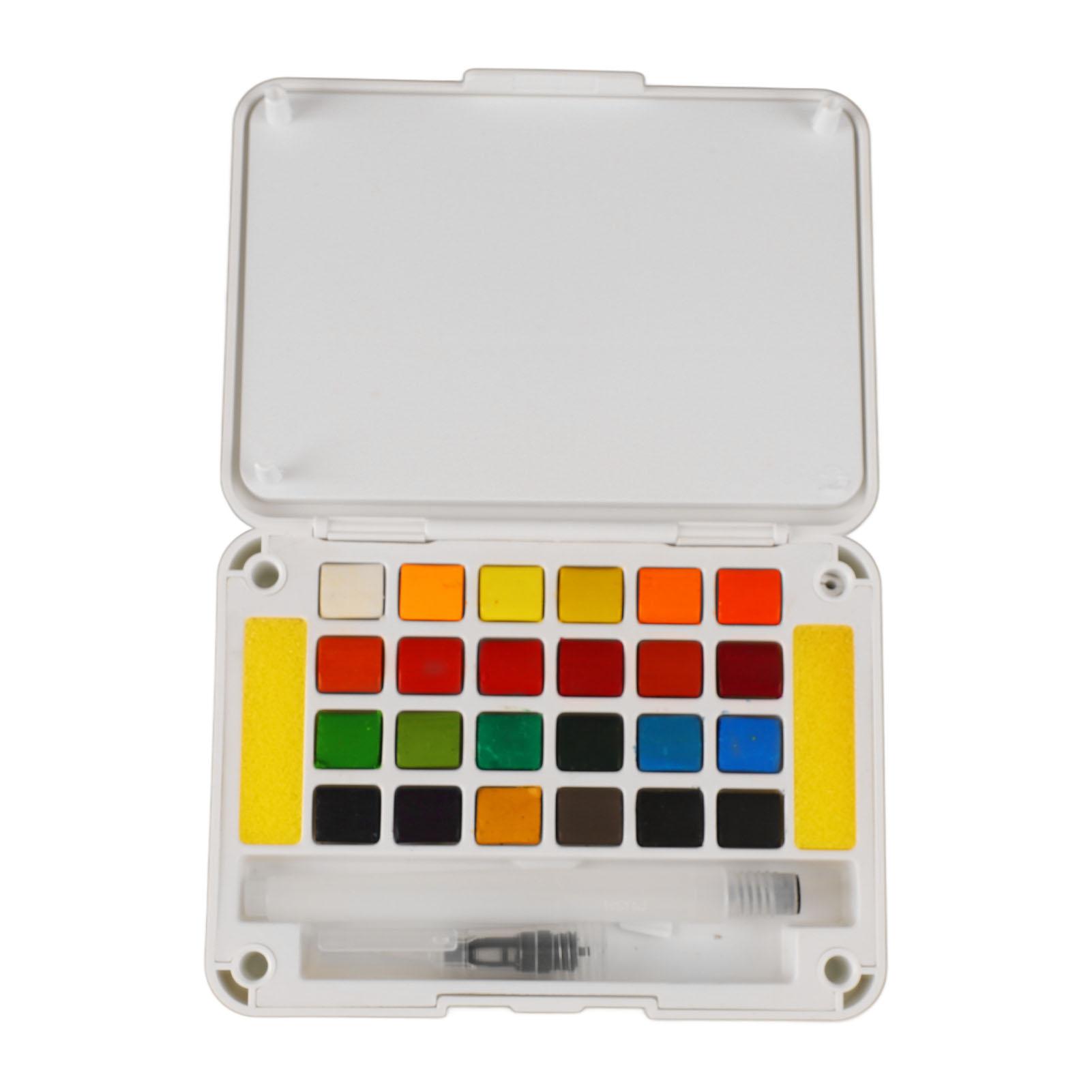 

Акварельная краска 24 ярких цвета, быстросохнущая, высокопрозрачная, набор акварельных красок с ручкой