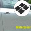 4pcs Door Handle Bowl Cover Trim Carbon    or Anti Scratch Stickers for Car Truck  (Black )