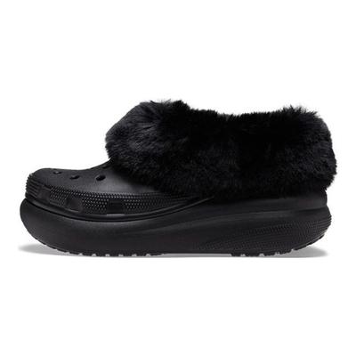 Klapki Ciepłe Pluszowe Amortyzujące Antypoślizgowe Trwałe Niskie Buty Codzienne Buty Unisex Czarne 208446-001