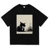 Huh Cat Meme TShirt Japanese Style Funny Cat Vintage Harajuku 100 Cotton Unisex Premium Short Sleeve Men And Women Tshirts
