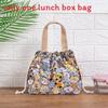 Japanese Lunch Box Bag Handheld Canvas Lunch Tote For Office And Picnics