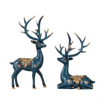 2-teiliges Hirschfiguren-Set zur Heimdekoration und zum Verschenken
