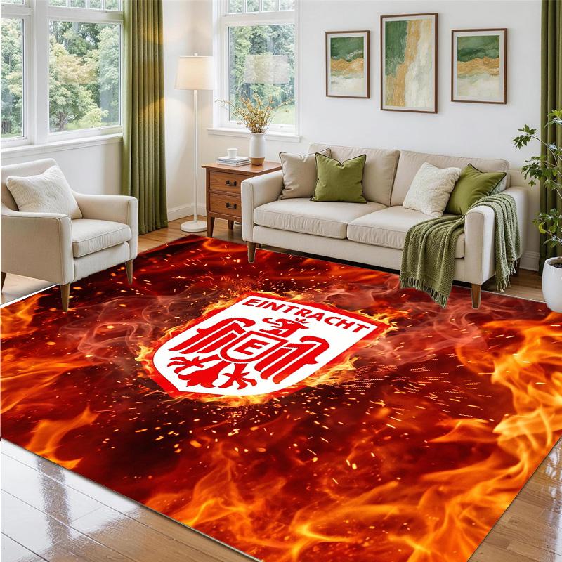 Eintracht Frankfurt Football Design Crystal Velvet Rug Soft Decorative Mat for Bedroom Entrance