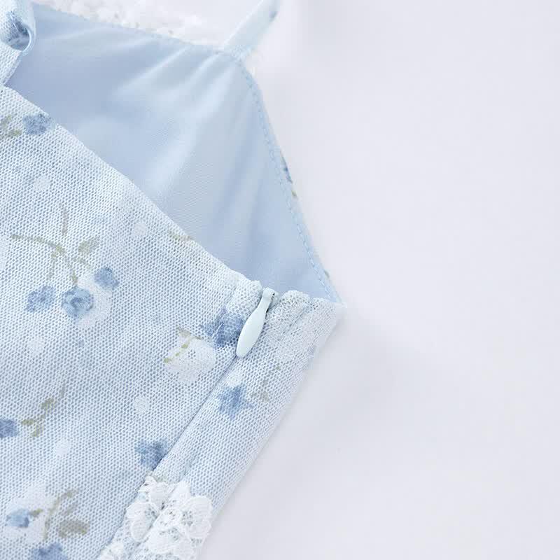 IEF 2026 French Elegant Floral Cami Dress & Cardigan Set