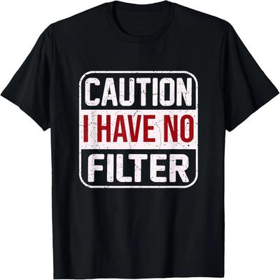 Vorsicht Ich Habe Keinen Filter Lustiges Retro Vintage Humor T-Shirt