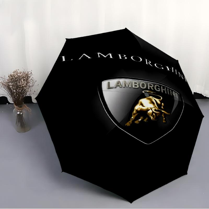 Printed L-Lamborghini logo Folding Umbrella,Outdoor,Leisure,And Travel Umbrella,Durable Umbrella Fabric,Birthday And Holiday Gift