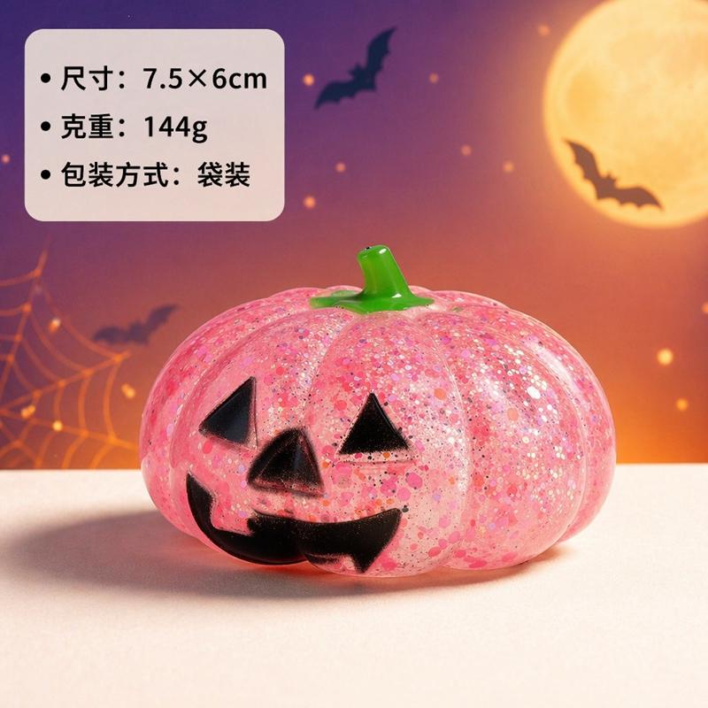 2026 Halloween Pumpkin Squishy Soft Maltose Pumpkin Squeeze Balls Anti-stress Slow Rebound Pinch Toy Halloween Gifts