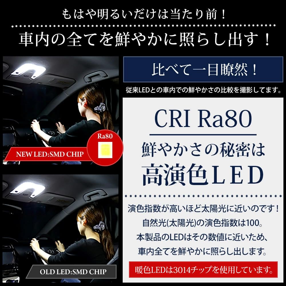 YOURS RAV4 LED Room Lamp Set Center Luggage Vanity Interior Custom Genuine Adjustable Light Custom Toyota M (post-minor Change) [White] [YOURS Design]