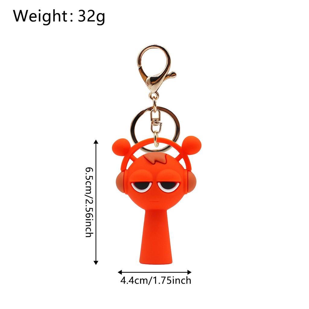 Cartoon Sprunki Keychain Cute Sprunki Oren Raddy Gray Brud Vineria For Men Women Car Bag Pendant Keyring Jewelry Fans Gifts