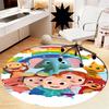 Cocomelon Printed Round Rug Carpet Chair Rug Area Rug Entryway Doormats,for Office Chair Living Room Bedroom Kitchen Room.