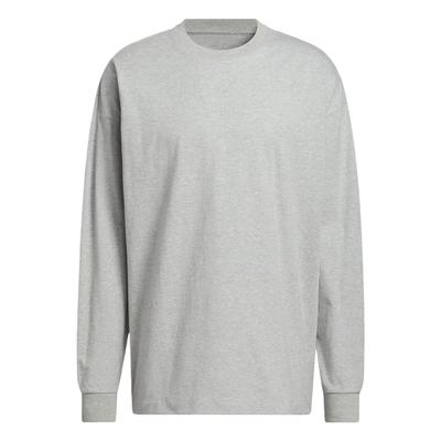 Basketball Long Sleeve Crew Neck T-Shirt Unisex Tops Medium-Heather-Gray JZ9529