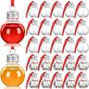 Christmas Fillable Wine Tree Ornaments Water Bottle Light Bulbs Jingle Bells Christmas Tree Shape Plastic Transparent Balls