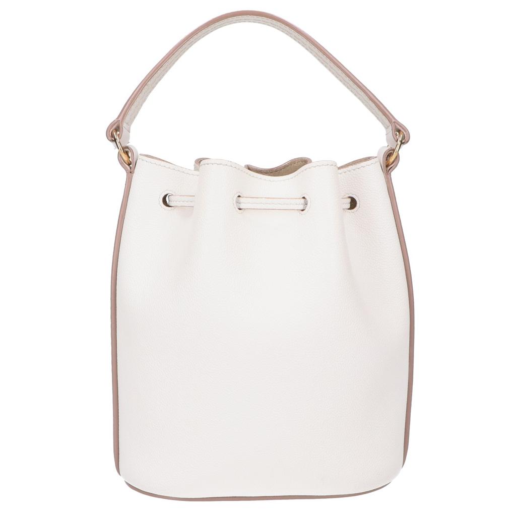 TOD'S Timeless 2-Way Drawstring Bucket Bag Shoulder bag whiteUsed