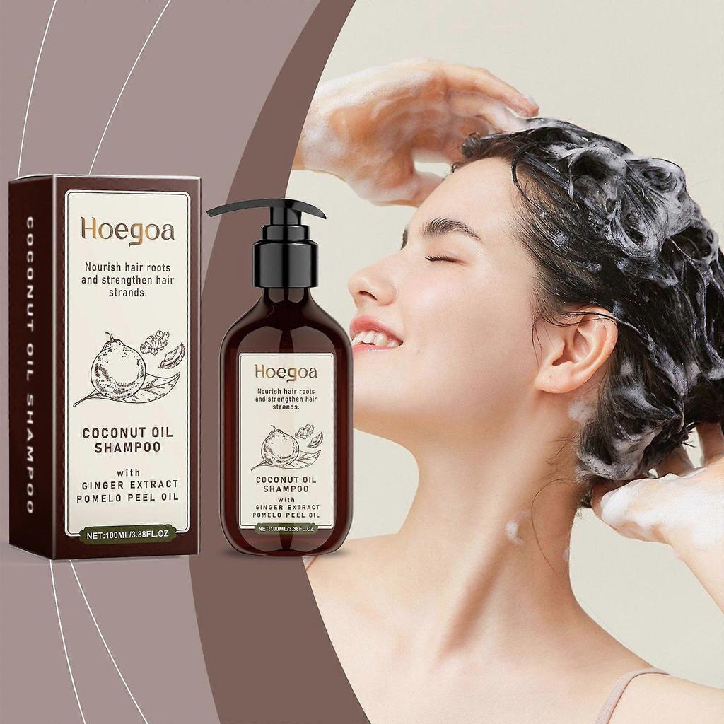 Hoegoa Coconut Oil Shampoo - Scalp Cleansing Care, Smooth And Shiny Hair, Nourishing Hair Follicles Shampoo