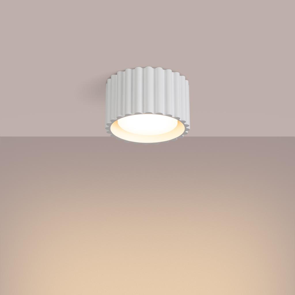Plafon Aura 1 Gx53 Biały Alu Sollux Sl.1782