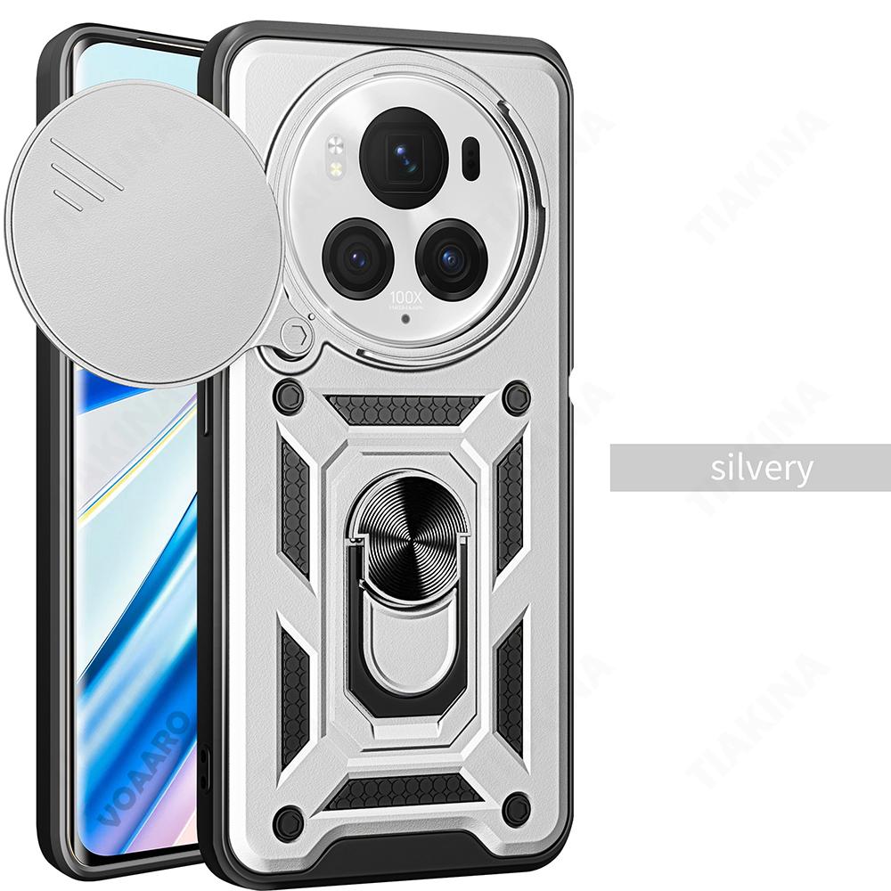 Slide Lens Armor Funda for Honor Magic 6 Pro Case for Honor Magic 5 Lite 4G 6 Pro 5G X6A X5 Plus X9A 5G Case Magnetic Stand Capa